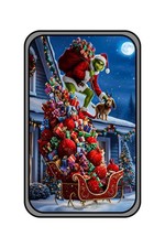 The Grinch and Puppy Stole Christmas 1 oz Silver Colorized Art Bar w/ COA 113.16 per troy oz