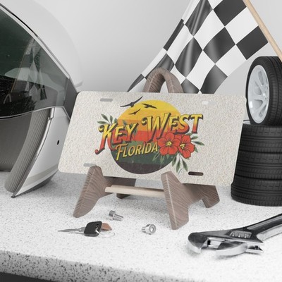 License Plate, Custom Car Tag for Key West FL, Fishing Scuba Diving Vanity Plate