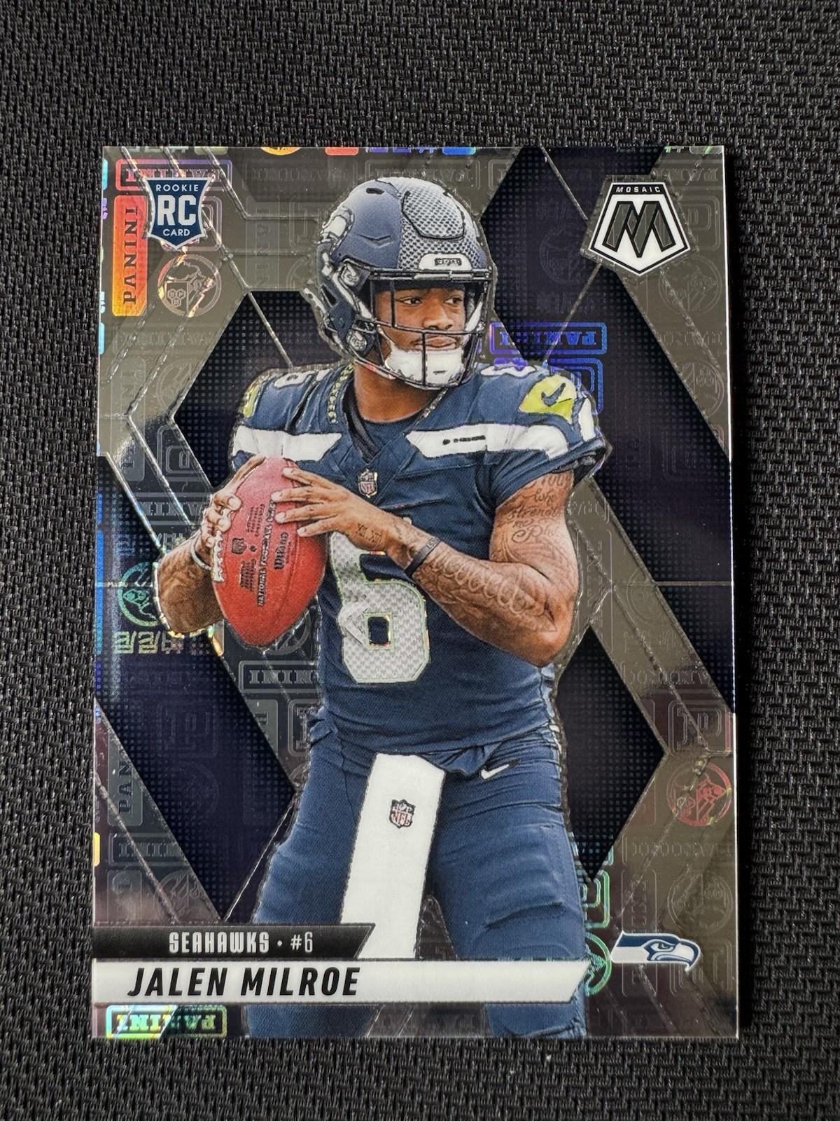 Jalen Milroe 2025 Panini Mosaic #322 Silver Knight /149 SEATTLE SEAHAWKS
