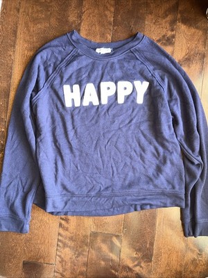 Women's Pullover Sweatshirt Size L Navy Soft Grayson/Threads