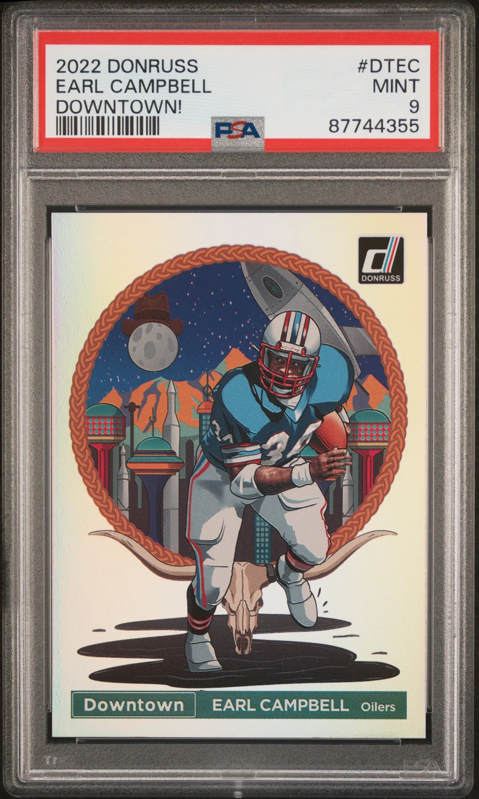 2022 Panini Donruss Downtown Earl Campbell #DTEC Downtown! PSA 9