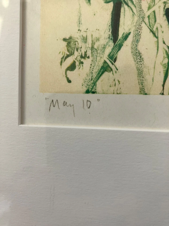 Susan Hambleton “10 de maio” — Monoimpressão original assinada 1998 — Bota abstrata emoldurada - Imagem 4 de 4