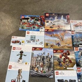 Lot 9 Lego Instruction Manuals Marvel Super Heroes 76108 76107 76103 76104 76049