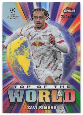 Xavi Simons 2024 Topps Finest UEFA Top of the World TW-33 NM