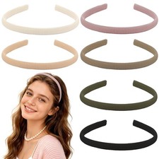6 PCS Thin Headbands for Women Girls, No 1 Count Pack of 6 , Natural color
