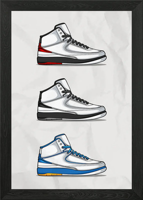 J2 Sneaker Collection Gerahmtes Wandbild Poster Leinwandbild Bild