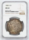 Certified 1880-S Morgan Silver Dollar NGC MS63 $1