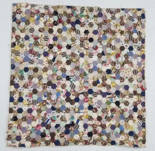 Vintage European Multicolor Patchwork Quilt Wandteppich 77x74cm - Bild 1 von 13