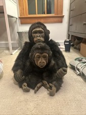 Fao Schwarz Realistic Gorilla And Baby Gorilla Stuffed Animals