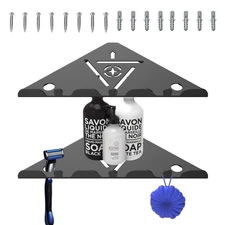 2 Pack Corner Shower Shelf, 10" 304 Stainless Steel Modern Corner Shower Shel...