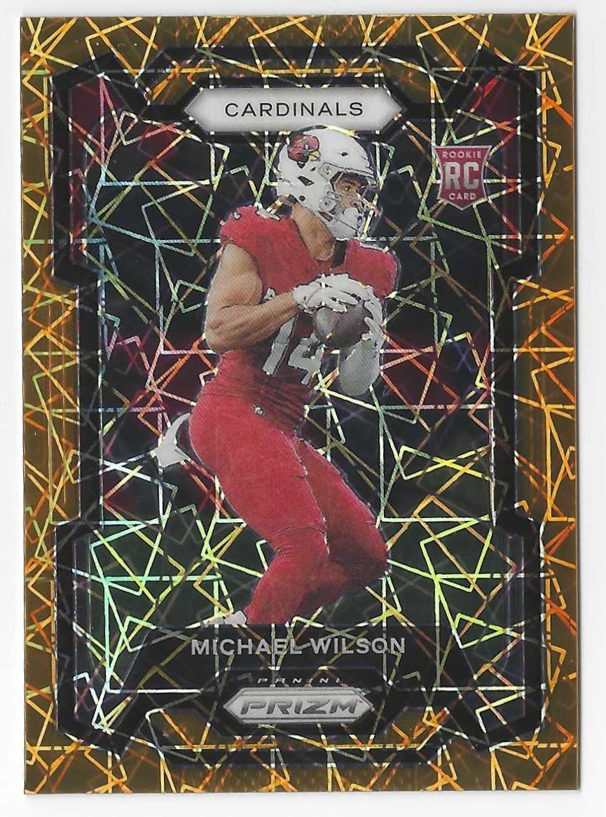 2023 PANINI PRIZM MICHAEL WILSON ORANGE LAZER PRIZM RC #303