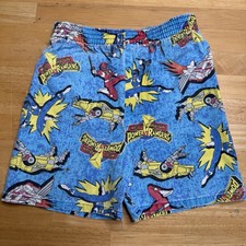 Vtg 90s Power Rangers Spin Offs Shorts All Over Print Kids Small 1994 Saban Read
