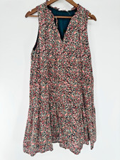 BB Dakota Steve Madden Sleeveless Tiered Floral Dress Black Ditsy Cottage Spring