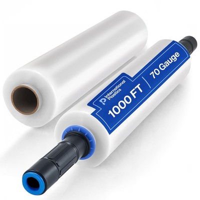 International Plastics Co. 70 Gauge 15'' Plastic Stretch Film/Wrap with Extend...