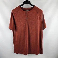 01.Algo Shirt Mens XL Rust Performance S/S Crewneck