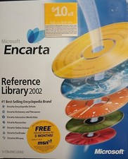 Microsoft Encarta Reference Library 2002 - 5 CD-ROM Edition - For Windows - New