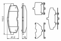 Bremsbelagsatz, Scheibenbremse Hinten FüR Mazda Bosch 0986494319
