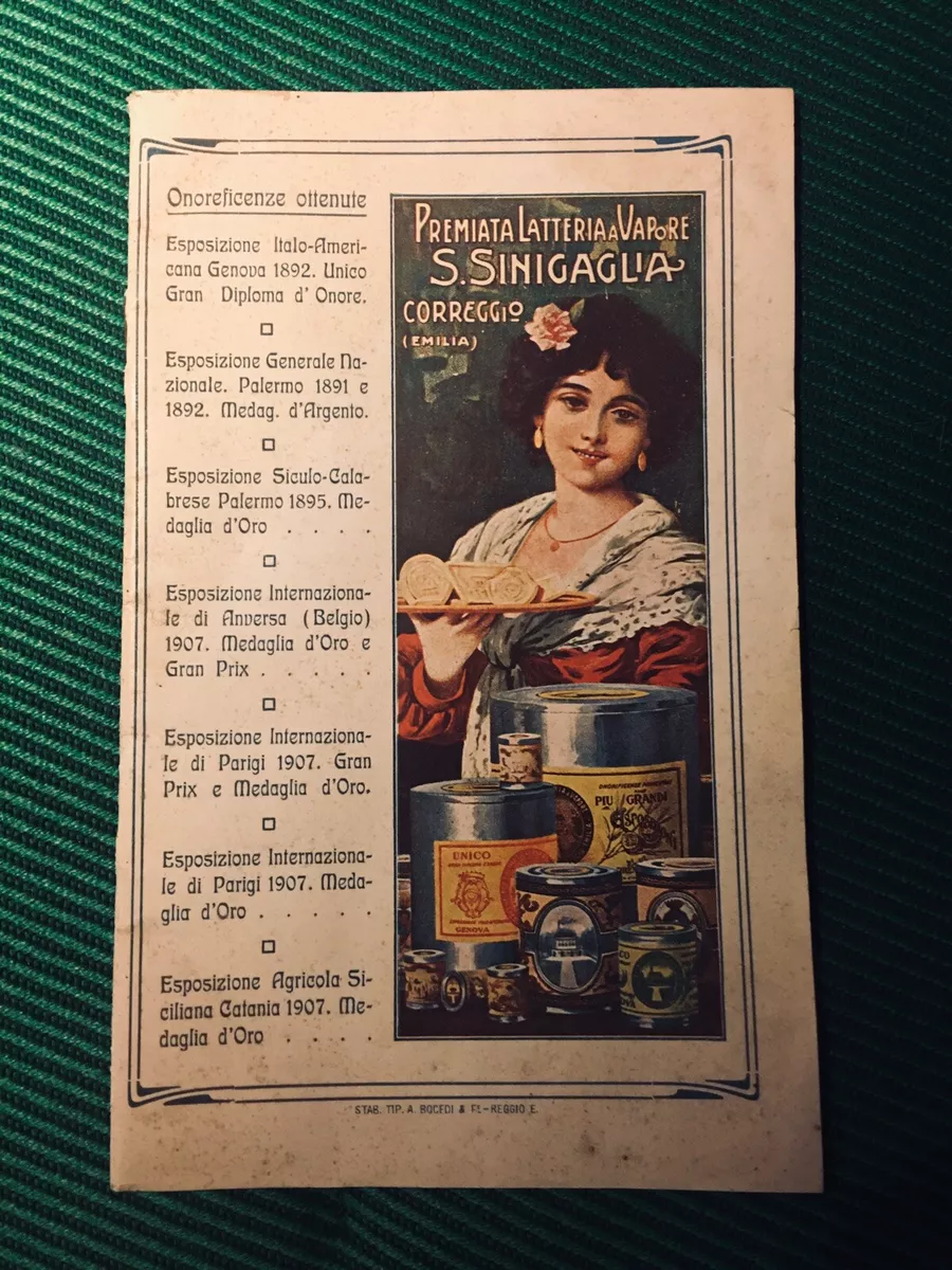 Catalogo Pubblicitario 1910 Latteria a Vapore S.Sinigaglia