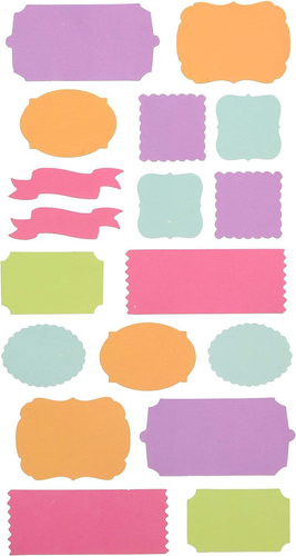 Sticker Label Solid Background Sticko BRIGHT SOLID LABELS Stickers - 18 pcs | eBay