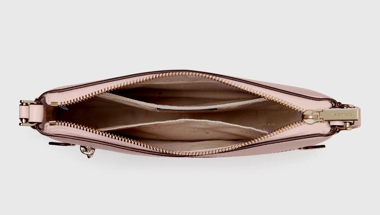 Nuovo fiore di peonia Kate Spade Sadie Nord Sud a tracolla