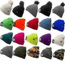 Unisex LED Beanie Hat With USB Rechargeable Battery 5 Hours High Powered Light