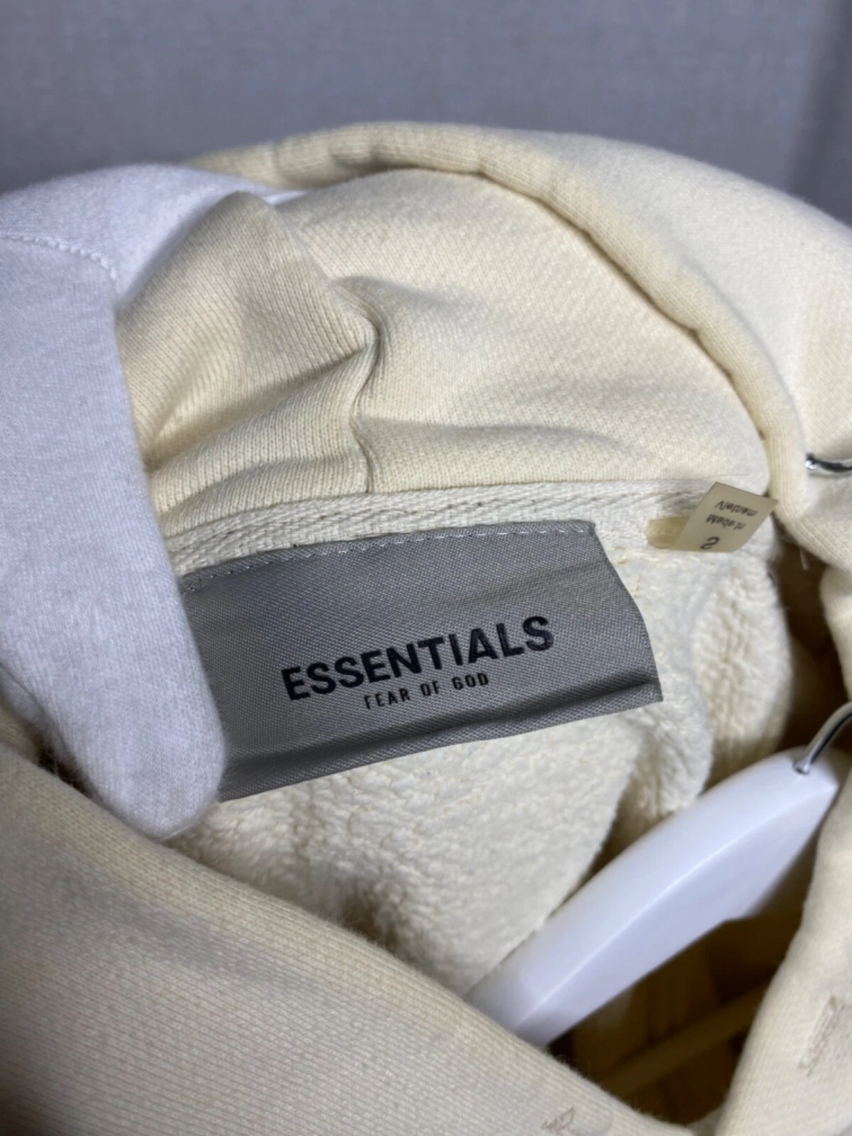 Felpa con cappuccio Essentials Fear Of Gods taglia S beige oversize