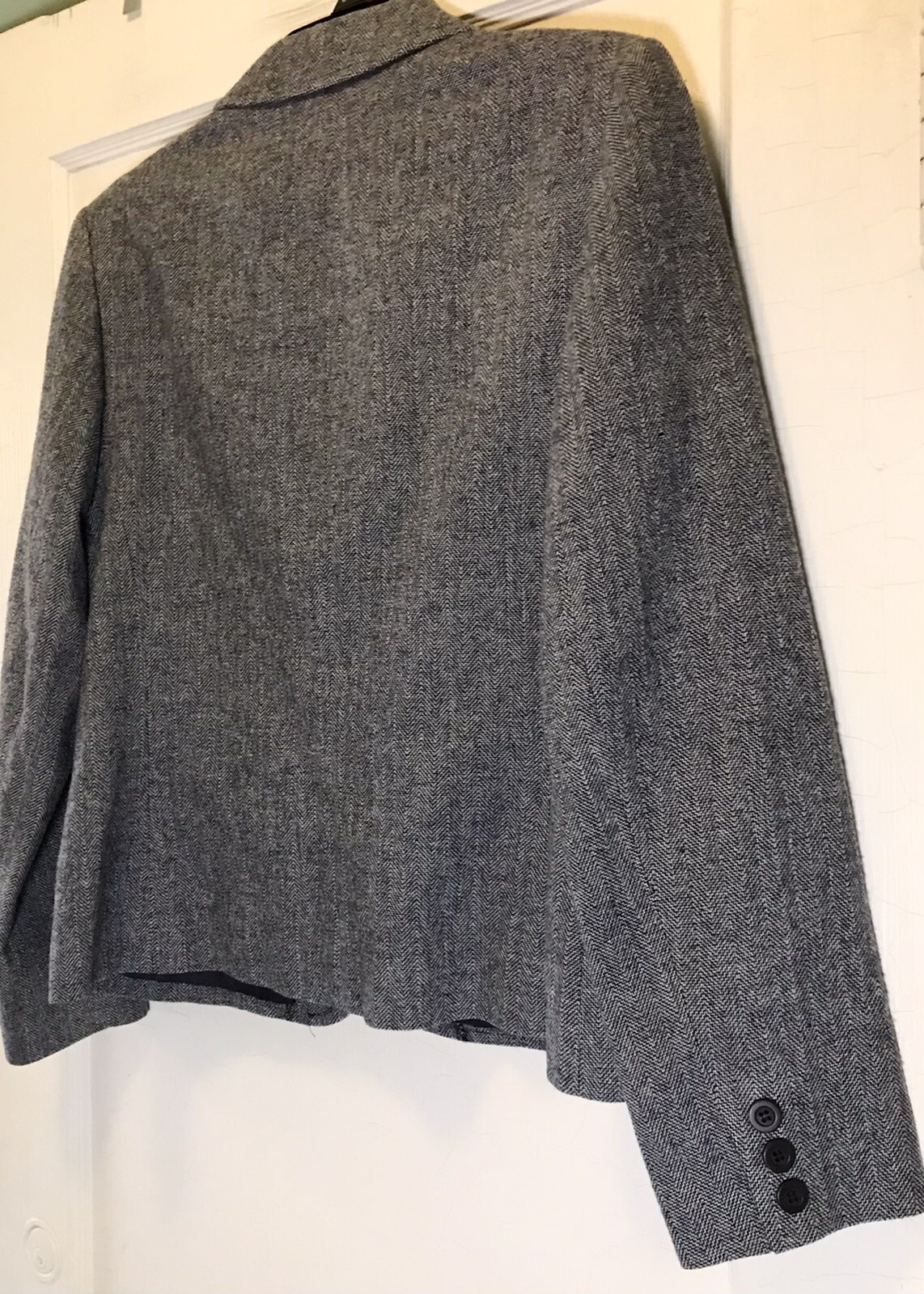 Pendleton Size 12 Gray Marled One-Button Pockets … - image 9