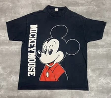 vintage 80s 90s MICKEY MOUSE BIG FACE t shirt 4XL double sided DISNEY faded
