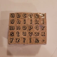 Alphabet Mounted Rubber Stamps Hampton Art Studio G Set of 30