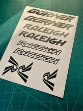 Old school Bmx Custom Mk2 Burner style Stickers Decals Single Colour