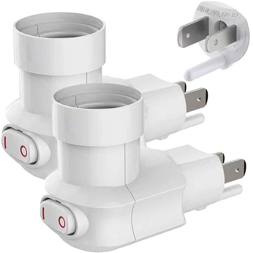 4 Pack Adjustable Vertical 90&deg; E26/E27 Light Socket Extender 4.5 Inch Extension