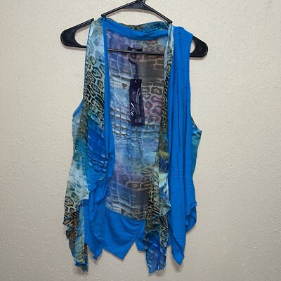 Lily  BLUE BLOUSE TOP SZ S NEW