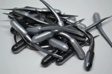 JASONS CRAPPIE STINGER  2"  30 PACK GRUBS CRAPPIE LURES JIGS BLACK SHAD