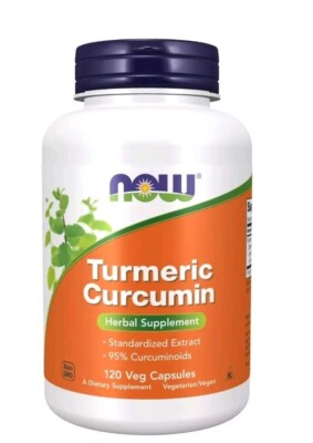 Now Foods Tumeric Curcumin 120 Veggie Caps Kurkumawurzelextrakt DOPPELGRÖSSE