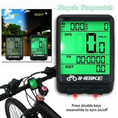 LCD Funk Fahrradcomputer Fahrrad Tachometer Kabellos Kilometerzähler Wasserdicht