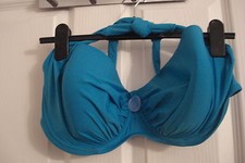 M&S Turquoise Halter Bikini Top 34DD Bnwt RRP £22.50 