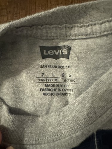 Levi’s Long Sleeve Shirt Boys Size 7 Gray - Picture 4 of 6