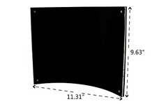 Sign Holder Picture Display Curved 11"W x 8.5"H Magnetic w/Black Backing Qty 6