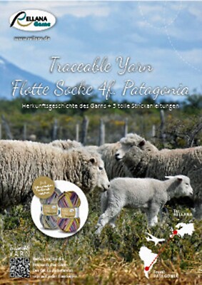 Anleitungsheft Traceable Yarn Flotte Socke 4f. Patagonia 5 Strickanleitungen