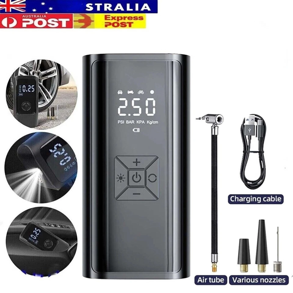 Cordless Car Tyre Inflator Digital USB Rechargeable Tire Air Compressor Pump UK - Image 4 of 4