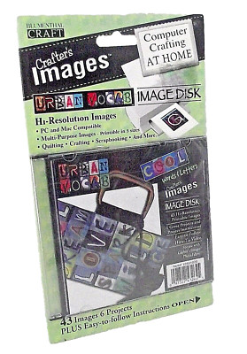 Computer Fonts Crafter's Images CD Urban Words Letters Scrapbook Quilt Craft NEW