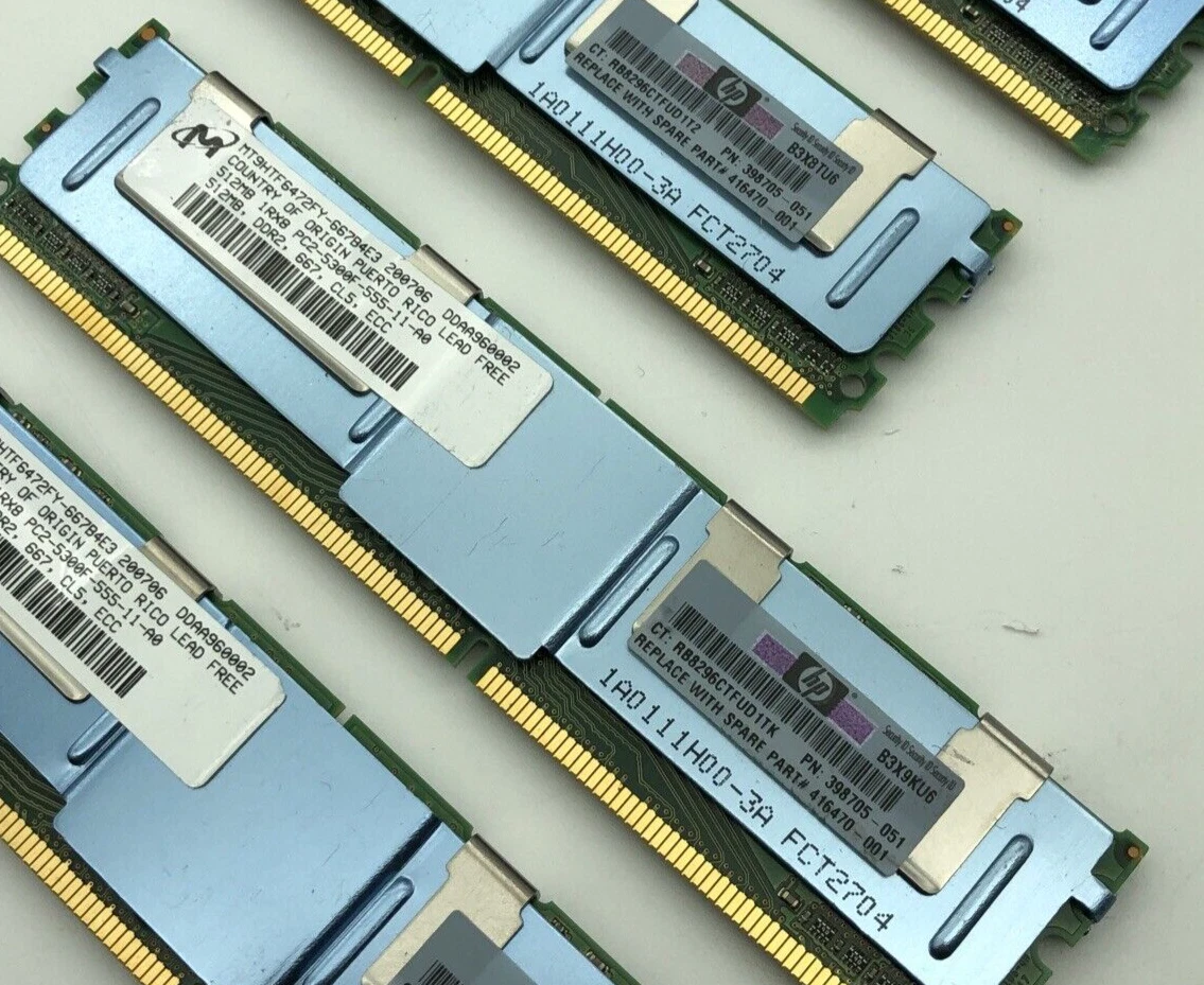 PC2-5300 DDR2-667 Computer Memory (RAM) 512 MB Capacity per Module