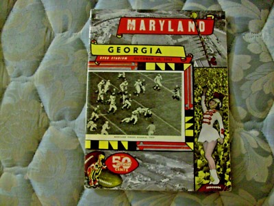 1953 MARYLAND TERRAPINS GEORGIA BULLDOGS PROGRAM Football TERPS NAT  CHAMPS!! AD