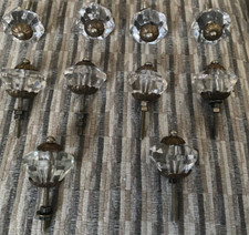 Clear  Gold - Shape Cabinet/Drawer Knobs-Set of 10 w/Screws-New - No Tags