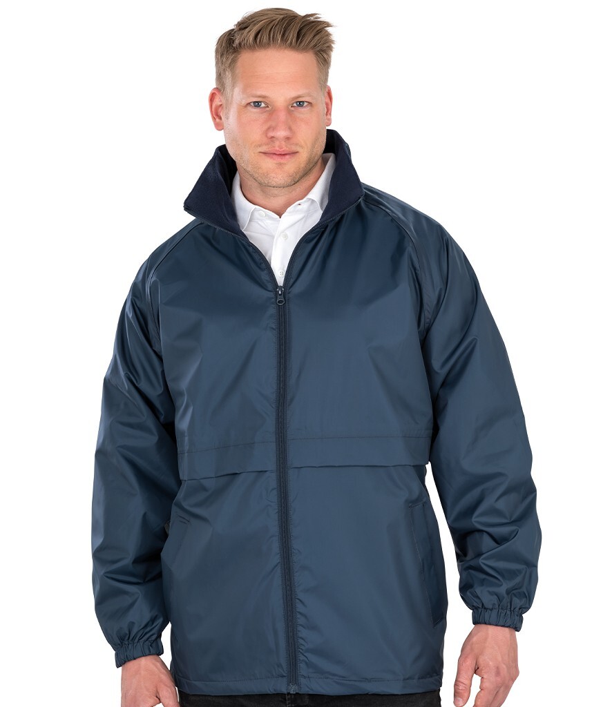 New Mens Black Medium Microfleece Waterproof Coat Jacket, Regatta, R203X image 2