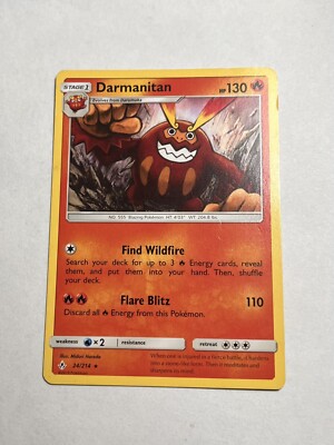Pokemon Card - Sun & Moon Unbroken Bonds 24/214 - DARMANITAN (rare) - NM/M | eBay Pokemon Card - Sun & Moon Unbroken Bonds 24/214 - DARMANITAN (rare) - NM/M | eBay