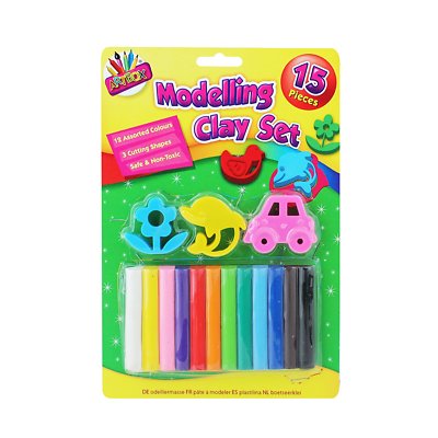 Artbox Kinder Modelliermasse Set 12 Farben + 3 Formen Kinder Basteln Aktivitäten
