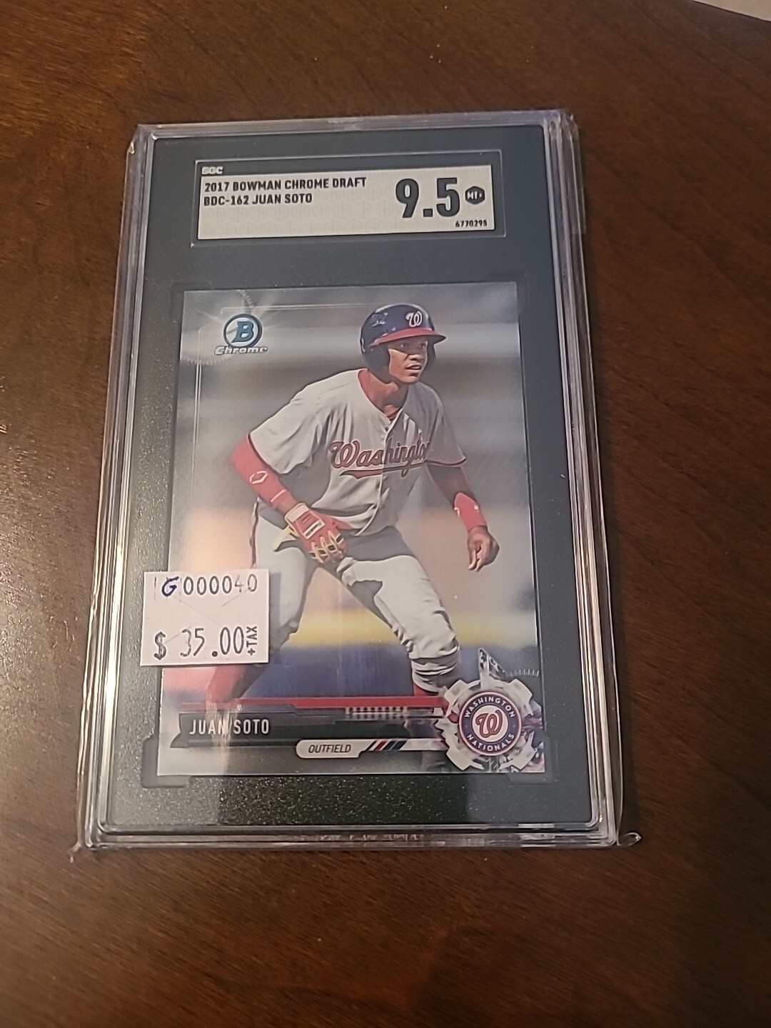 2017 Bowman Chrome Draft Juan Soto RC #BDC-162 SGC 9.5 MT+ G000040