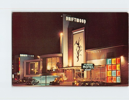 Postcard Driftwood Motel Miami Beach Florida USA