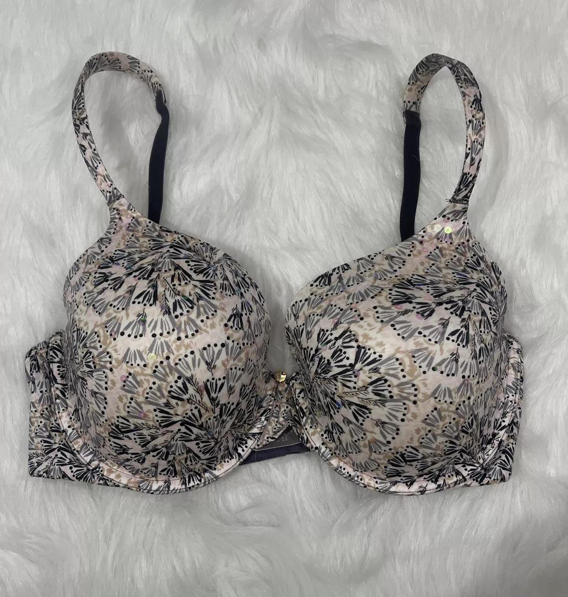 womens VICTORIAS SECRET bra size 34DD blingy wired